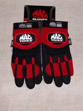 🆕 MAC Tools M-Pact Work Gloves Men’s Large (10) Impact Protection Red/Black NWT
